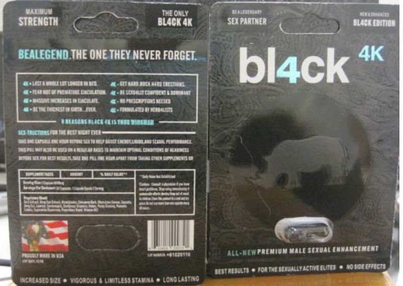 Billede af det ulovlige produkt: Bl4ck 4K capsules