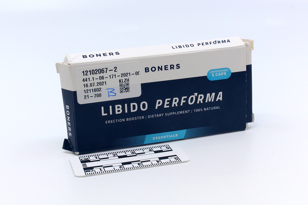 Billede af det ulovlige produkt: Boners Libido Performa