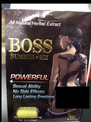 Billede af det ulovlige produkt: Boss Number #Six