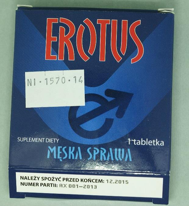 Billede af det ulovlige produkt: Erotus meska sprawa