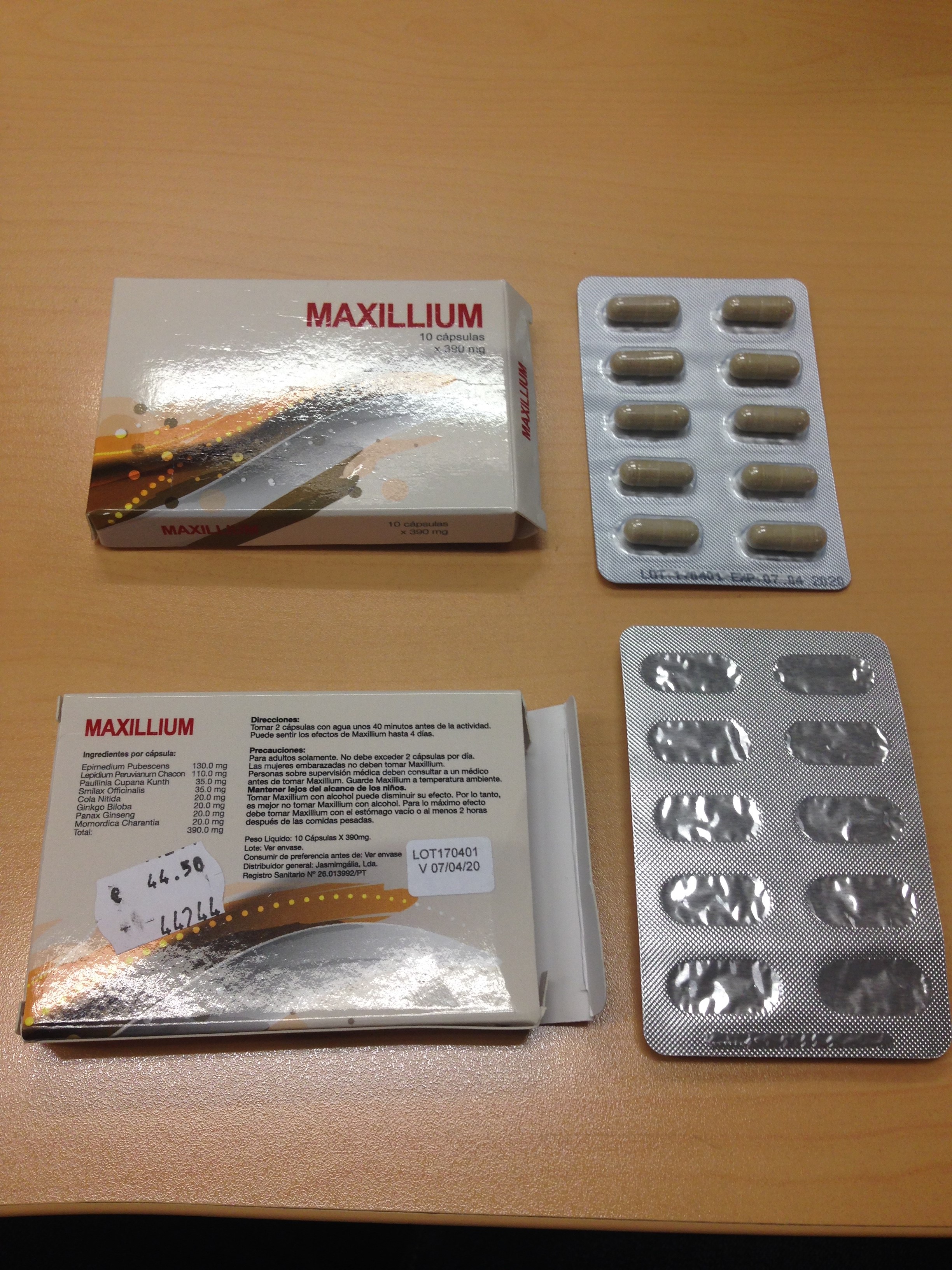Billede af det ulovlige produkt: Maxillium