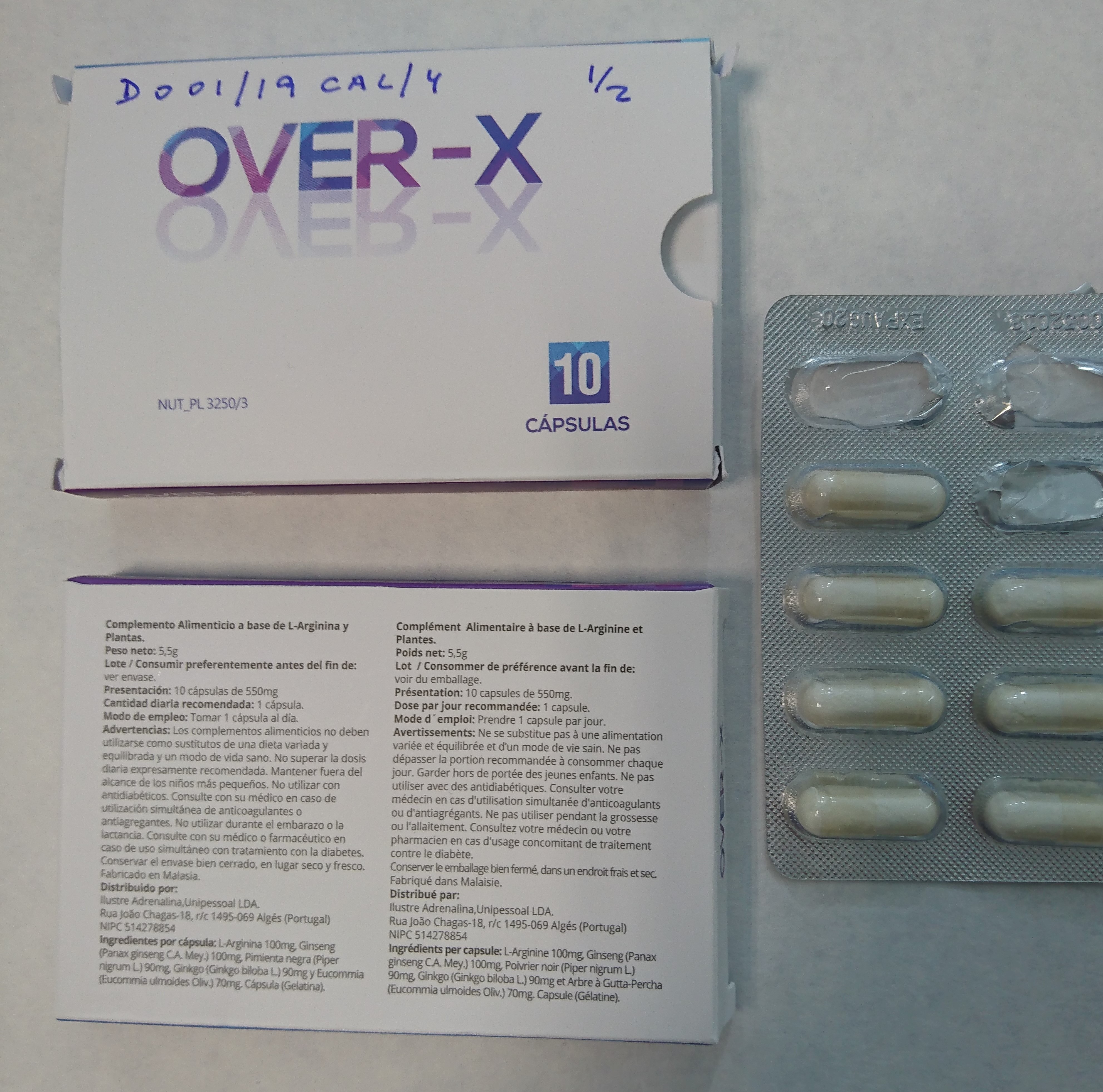 Billede af det ulovlige produkt: Over-X